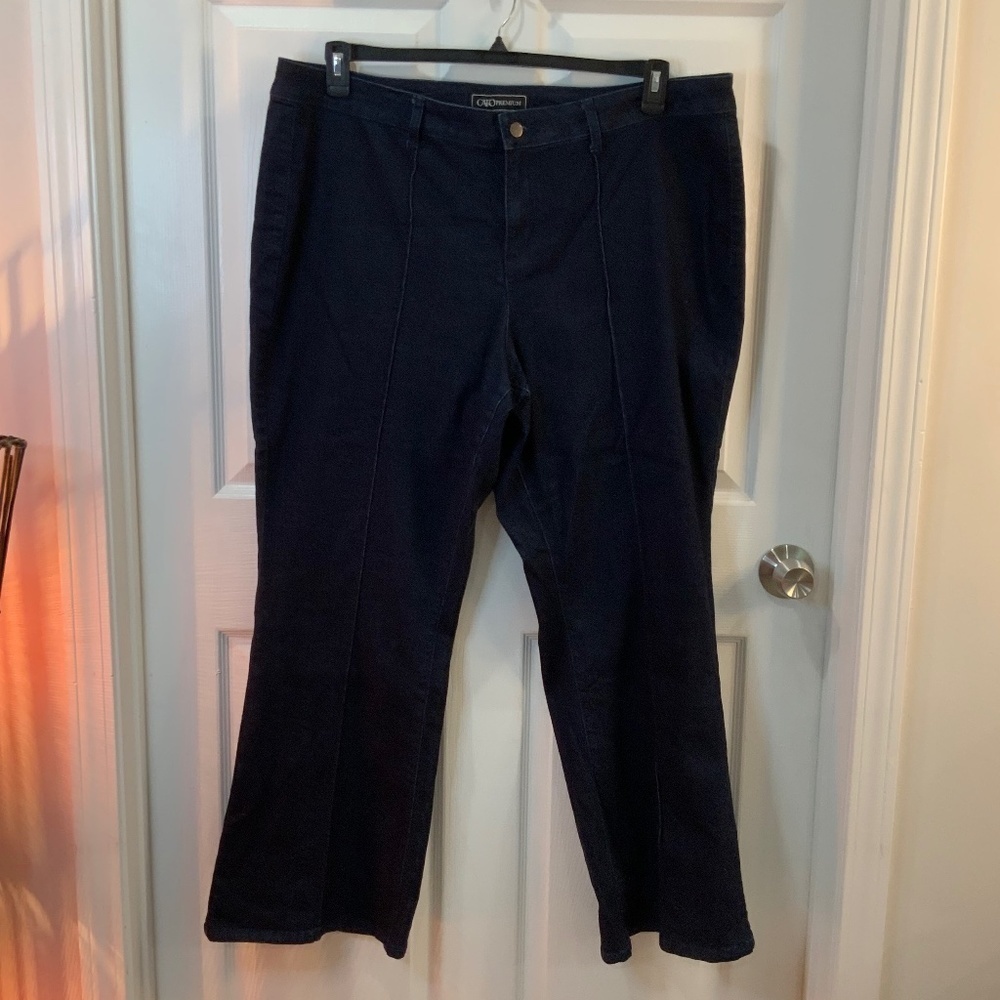 Cato Denim Blue Office Dark Wash Casual Pants Size 24